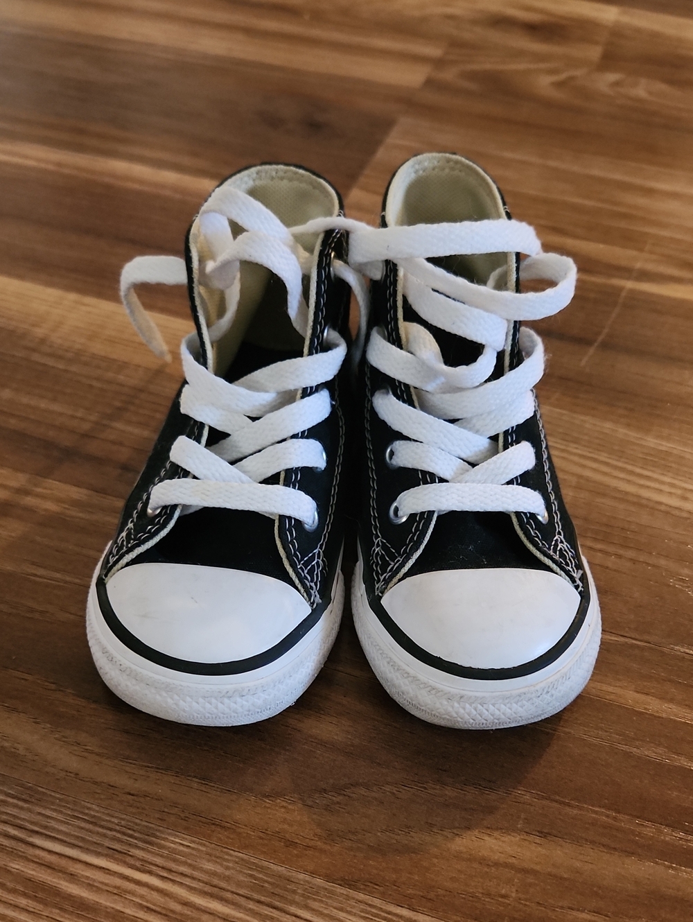 Converse Black and White Kids High-Top Canvas Sneakers